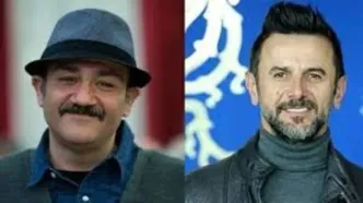 استایل متفاوت امین حیایی و مهران غفوریان در حاشیه یک مراسم/ عکس