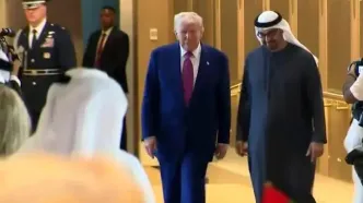 استقبال رئیس امارات از ترامپ در ابوظبی