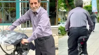 بازیگر پرطرفدار دهه ۷۰ صداوسیما با دوچرخه رفت‌وآمد می‌کند