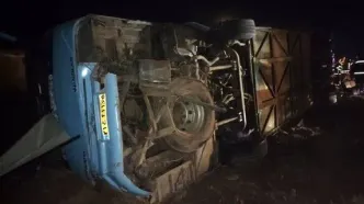 اعلام اسامی ۹ جان‌باخته حادثه واژگونی اتوبوس در محور اصفهان – نطنز