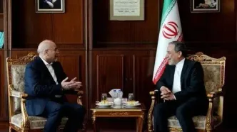 دیدار قالیباف و عراقچی پیش از اختتامیه مجمع گفت‌وگوی تهران
