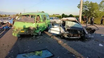 ۹ مصدوم بر اثر تصادف سواری  ون در کردکوی