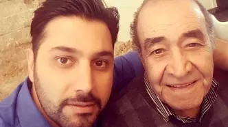 عکسی دلنشین از ایرج خواننده قدیمی در کنار نوه اش!