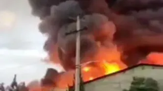 حریق کارخانه ریسندگی و بافندگی در مورچه خورت اصفهان