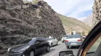 ترافیک سنگین در جادۀ هراز در هر دو مسیر رفت و برگشت