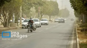 کاهش دید افقی در شهرستان مهران به دلیل گردوخاک