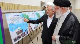 تصاویر: بازدید رهبر انقلاب از نمایشگاه «همه با هم برای ایران برای مدرسه»