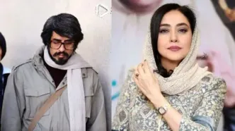 سلفی جنجالی بهاره کیان افشار و پوریا شکیبایی در پشت صحنه سریال تاسیان!