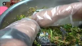 ببینید؛ غذای خیابانی در ویتنام؛ کباب ماهی پرچ روی زغال توسط آشپز مشهور در هانوی