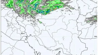 نقشه هوای استان ها امروز 2 خرداد | فعالیت سامانه بارشی جدید در ۷ استان از امروز