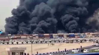 بندر شهید رجایی دوباره اتش گرفت!