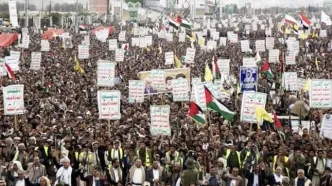 تظاهرات میلیونی مردم یمن علیه اسرائیل در پشتیبانی از غزه