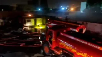 فیلمی از سکوی زباله فردیس کرج که امشب آتش گرفت
