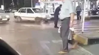 کار متفاوت پلیس بعد از تصادف