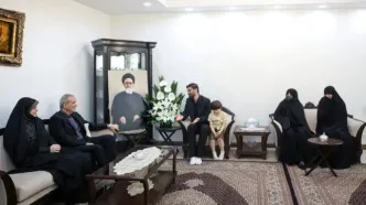 دیدار رئیس‌جمهور با خانواده شهید آل هاشم و سرتیم حفاظت شهید رئیسی