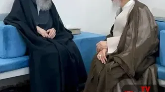 دیدار آیت‌الله جوادی آملی با آیت‌الله سیستانی در نجف اشرف/آیت‌الله سیستانی: حوزه علمیه قم و نجف در نگاه‌ما یکسان است