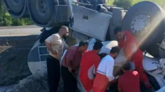 دو فوتی و مصدوم در واژگونی تریلی در محور اندیمشک - شوش