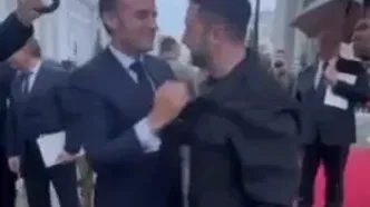 خداحافظی متفاوت مکرون و زلنسکی
