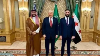 تصاویر تاریخی از دیدار جولانی و ترامپ و بن‌سلمان در ریاض