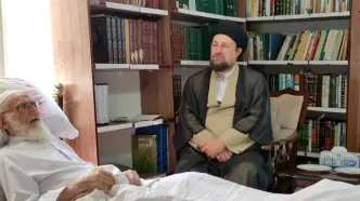 سید حسن خمینی از آیت الله العظمی نوری همدانی عیادت کرد