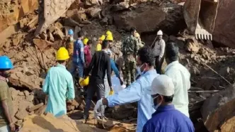 مرگ و مصدومیت ۷ کارگر  معدن سنگ در جنوب هندوستان