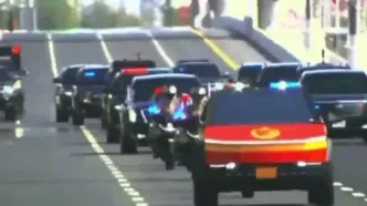 تصاویری از اسکورت ترامپ با سایبرتراک تسلا متعلق به ایلان ماسک