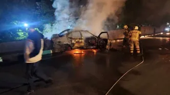 پیدا شدن یک جسد راز یک تصادف را پیچیده کرد / ساعت 3 بامداد در بزرگراه همت رخ داد + تصاویر