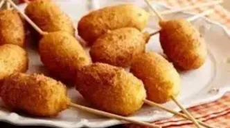 طرز تهیه مینی کورن داگ | فست فود خوشمزه