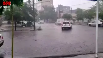 بارش تگرگ در تبریز/ عکس