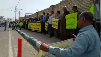 تجمع بازنشستگان تامین اجتماعی در چند شهرِ خوزستان