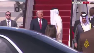 استقبال امیر قطر از ترامپ در دوحه