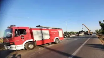 واژگونی مرگبار تانکر سوخت در محور اندیمشک به شوش