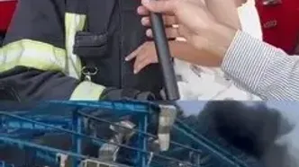 جگرسوز ترین فیلم از آتش‌نشان سیرجانی در حادثه بندرعباس !