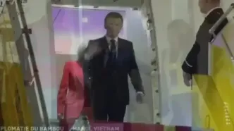 کتک خوردن ماکرون از همسرش سوژه شد
