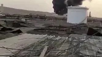 فیلم آتش‌سوزی هولناک در پالایشگاه بیجی عراق