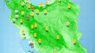 نقشه هوای استان ها امروز 23 اریبهشت | وقوع رگبار و باد شدید در ۳ استان کشور| سامانه بارشی جدید در راه است