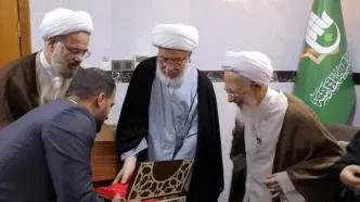 تصاویر آیت‌الله جوادی آملی در کربلا + ببینید