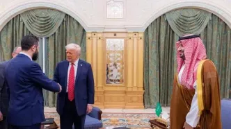 تصاویر از دیدار احمد الشرع با دونالد ترامپ + عکس