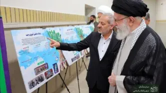 مقام معظم رهبری از نمایشگاه «همه با هم برای ایران برای مدرسه» بازدید کرد