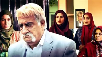 قاب مشترک حشمت فردوس و پری‌سیما سریال «ستایش»