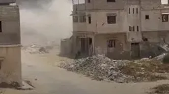لحظه انهدام ساختمان دانشگاه اسلامی غزه