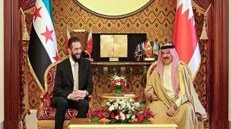 دیدار پادشاه بحرین با جولانی در منامه