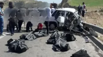 ۸ فوتی و یک مصدوم بر اثر برخورد ۲ خودرو در جاده کرمانشاه به ایلام