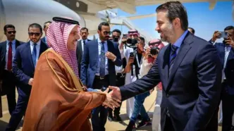 بن فرحان وارد دمشق شد