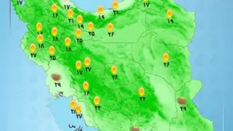 نقشه هوای استان ها امروز 3 خرداد | رگبار و رعدوبرق در شمال و شمال غرب کشور