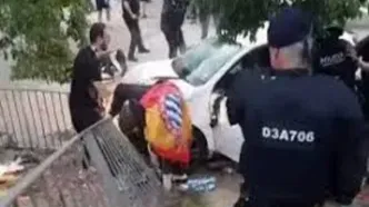 زیرگرفتن با خودرو دست‌کم ۱۶ هوادار اسپانیول را راهی بیمارستان کرد