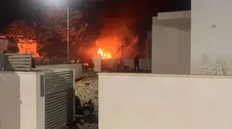 تصویری از ساختمان نظامی اسرائیل بعد از حمله ایران