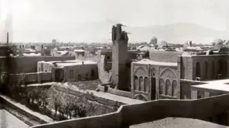 عکس هوایی شهر کاشان سال ۱۳۰۳ خورشیدی