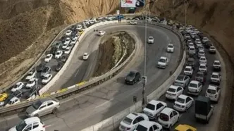 تصاویری از ترافیک جاده چالوس در آستانه تعطیلات