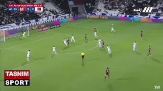 گل اول قطر به ایران توسط میگل پدرو در دقیقه 41 / ایران0-1 قطر
